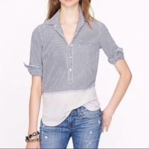 🧊 J. Crew Gingham and Stripes Button Down